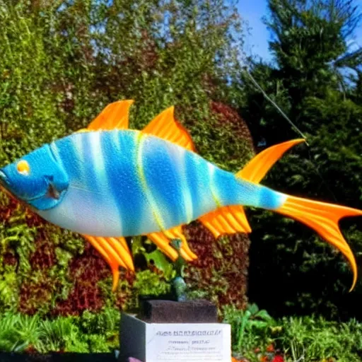 Image similar to fish, but it is a beautiful statue