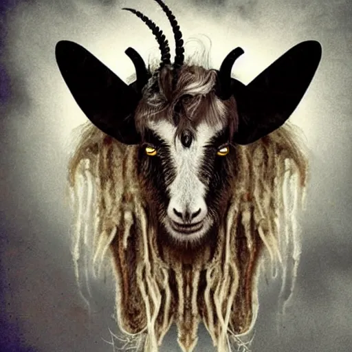 Image similar to rob zombie as a goat