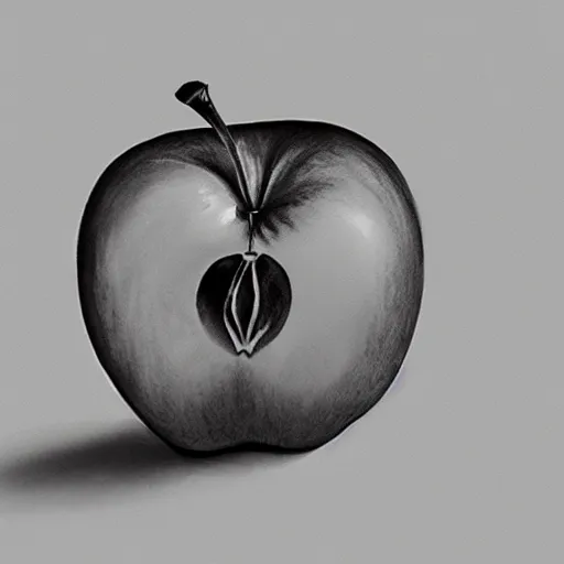 Prompt: chiaroscuro apple