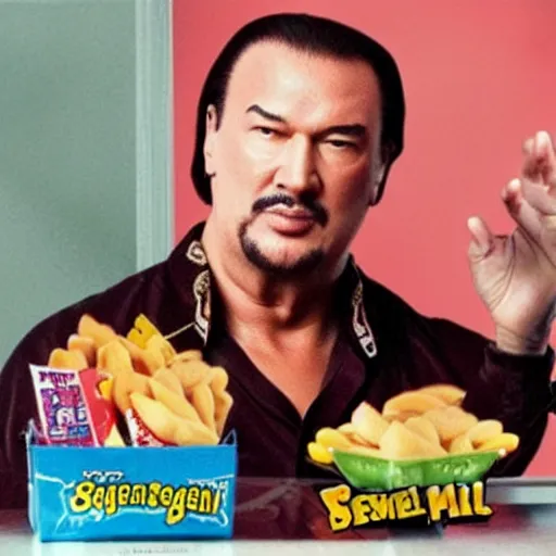 Image similar to Steven Seagal as a happy meal toy