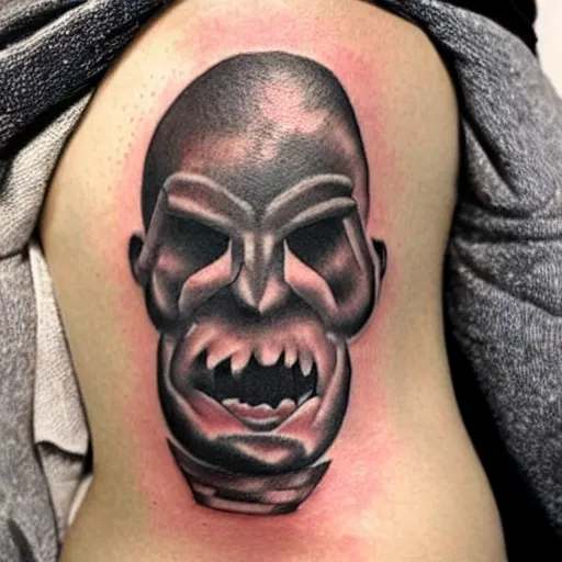 Image similar to tattoo of an angry potato