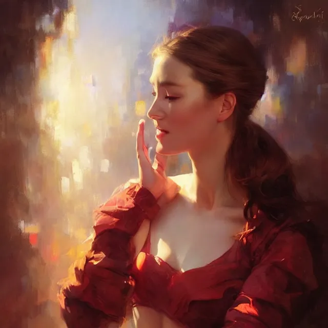 Image similar to in this whole world, you are the most beautiful. oil painting, by stanley artgerm lau, wlop, rossdraws, frank frazetta, andrei riabovitchev, marc simonetti