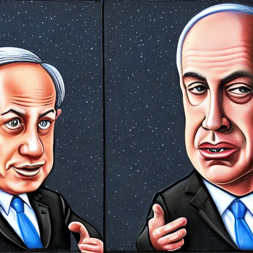 Image similar to benjamin netanyahu by todd schorr