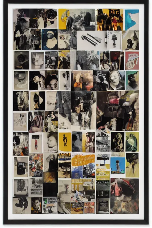 Image similar to life without ammo by richard hamilton and mimmo rotella and violet polsangi, photo realistic, pop art, incrinate, sharp focus, symmetrical, pararel, justify content center, random content, balance and proportional, cleanest image, white frame border