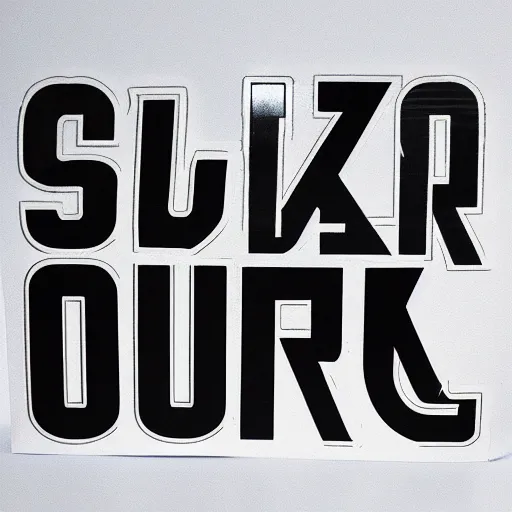 Image similar to black on white graphic design stickers in style of david rudnick, eric hu, acid, y 2 k