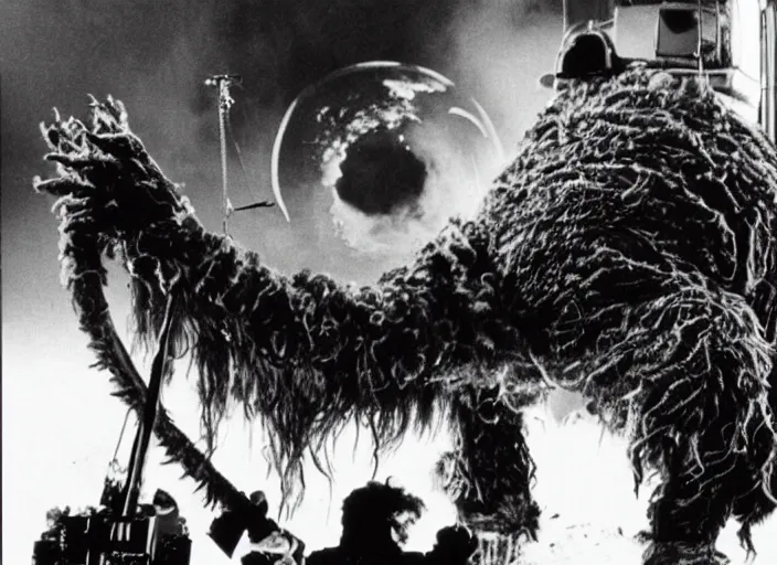 Prompt: antarctic scene from the 1 9 8 2 science fiction film muppet john carpenter ’ s the thing