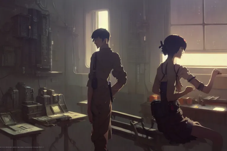 Prompt: dieselpunk, computer, painted by greg rutkowski makoto shinkai takashi takeuchi studio ghibli, akihiko yoshida