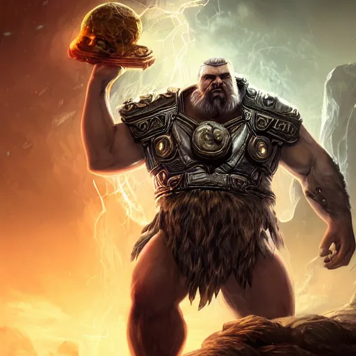 Prompt: portrait of sloth as zeus the god of thunder, league of legends amazing splashscreen artwork, gears of war, splash art, natural light, elegant, photorealistic facial features, intricate, fantasy, detailed face, atmospheric lighting, anamorphic lens flare, cinematic lighting, league of legends splash art, hd wallpaper, ultra high details by greg rutkowski