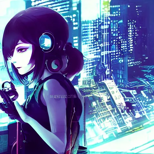 Prompt: Frequency indie album cover, luxury advertisement, stylish colors. highly detailed post-cyberpunk sci-fi close-up cyborg detective assassin girl in asian city in style of cytus and deemo, mysterious vibes, by Ilya Kuvshinov, by Greg Tocchini, nier:automata, set in half-life 2, beautiful with eerie vibes, very inspirational, very stylish, with gradients, surrealistic, dystopia, postapocalyptic vibes, depth of filed, mist, rich cinematic atmosphere, perfect digital art, mystical journey in strange world, beautiful dramatic dark moody tones and studio lighting, shadows, bastion game, arthouse
