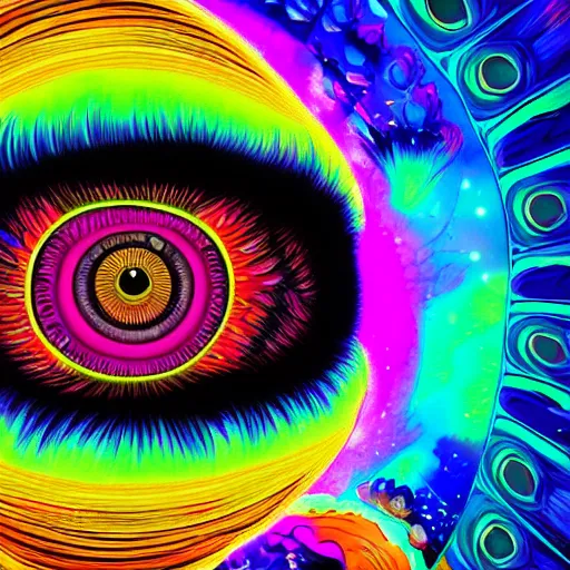 Prompt: what blind people see on a psychedelic trip, 8k, artstation