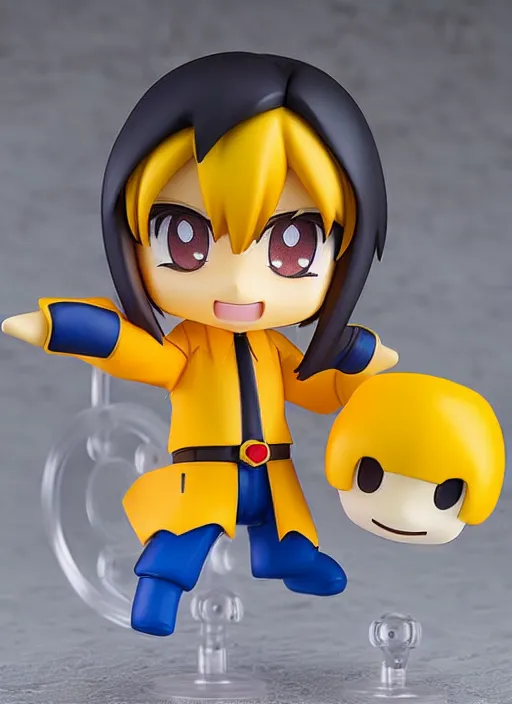 Image similar to pac - man, an anime nendoroid of pac - man figurine, realistic face, detailed product photo