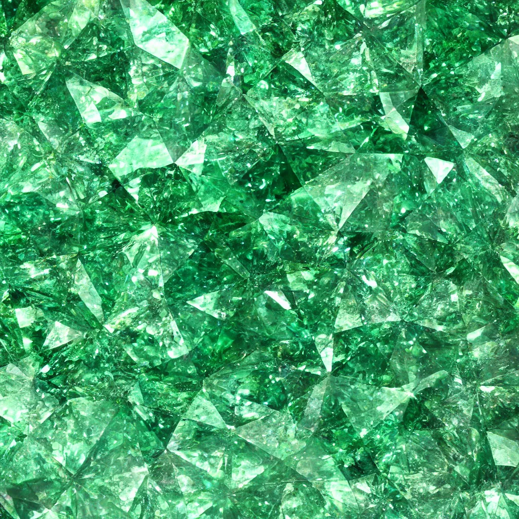 Prompt: huge green diamond gem texture material, high definition, high detail, 8k, photorealistic