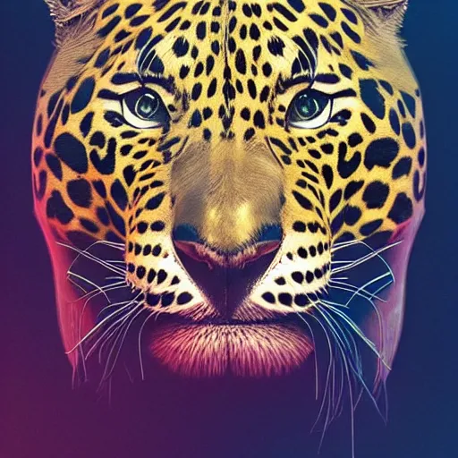 Image similar to Justice Leopard:: by beeple and James Gilleard and Justin Gerard :: ornate, dynamic, particulate, intricate, elegant, highly detailed, centered, artstation, smooth, sharp focus, octane render, 3