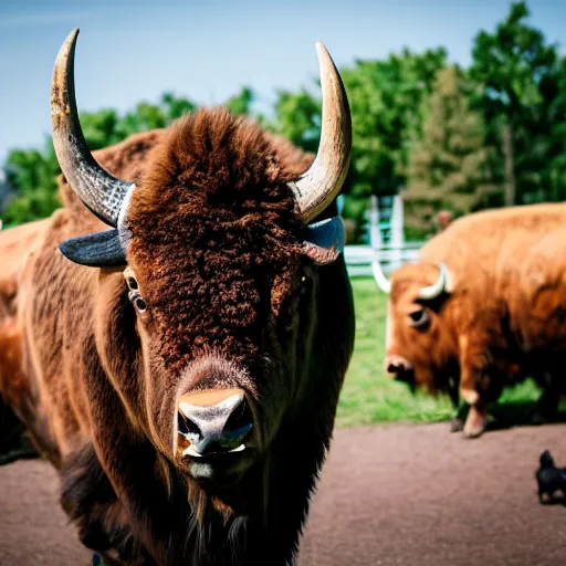 Image similar to fair rides petting zoo bison focus photography