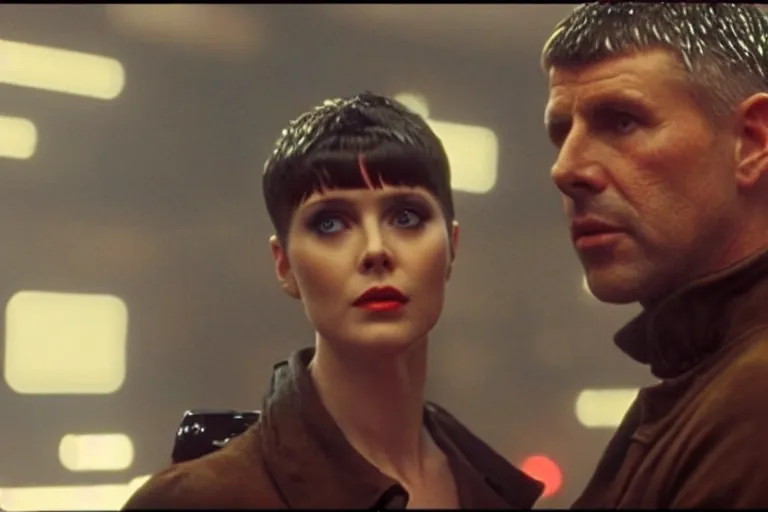 Image similar to a film still of Blade Runner on the Great British Bake-off, high quality