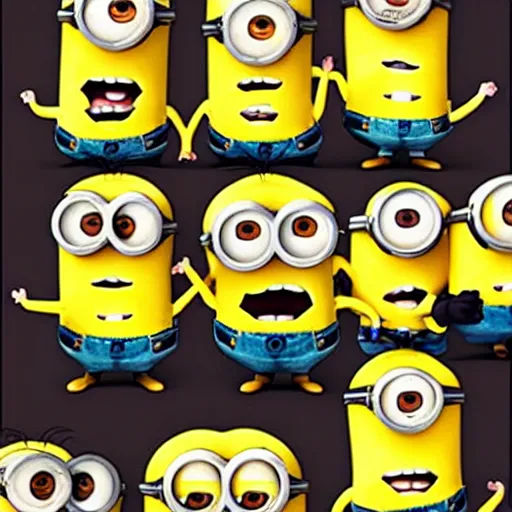 Image similar to Last Supper of Minions,