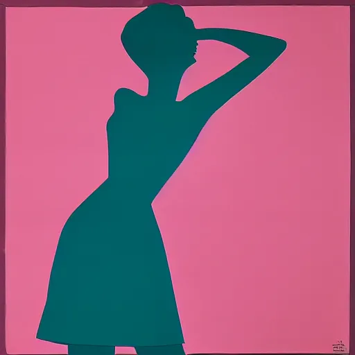 Image similar to emotionally evocative 1 9 6 0 s pop art silhouette of a desperate woman beckoning, simple shapes and bold colors