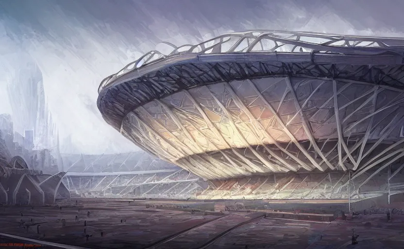 Image similar to huge olympic stadium indoor rocks, architecture, highly detailed, digital painting, artstation, concept art, sharp focus, illustration, art nouveau