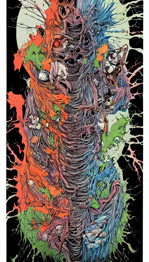 Image similar to The end of an organism, by alex pardee