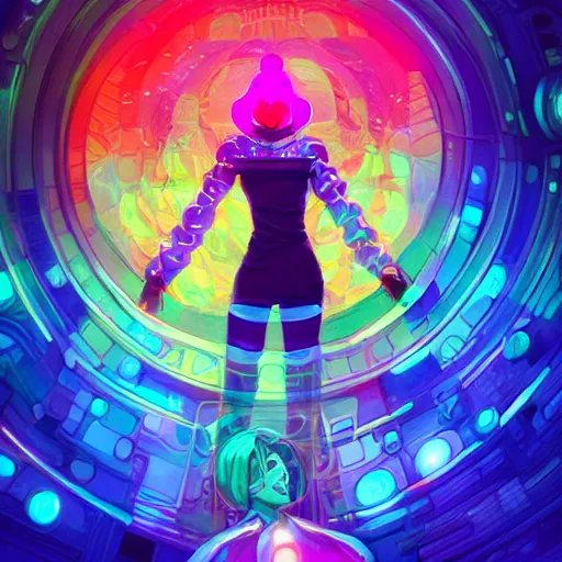 Image similar to skill magic geek inside matrix deepdream radiating a glowing aura stuff loot legends stylized digital illustration video game icon artstation lois van baarle, ilya kuvshinov, rossdraws,