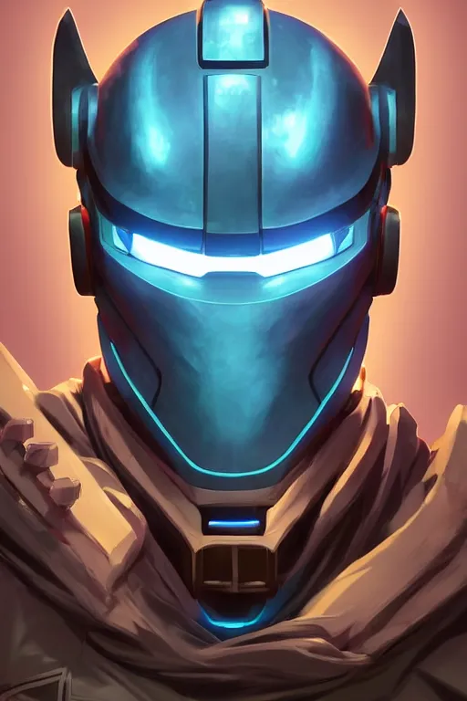 Image similar to epic mask helmet robot ninja portrait stylized as fornite style game design fanart by concept artist gervasio canda, behance hd by jesper ejsing, by rhads, makoto shinkai and lois van baarle, ilya kuvshinov, rossdraws global illumination radiating a glowing aura global illumination ray tracing hdr render in unreal engine 5