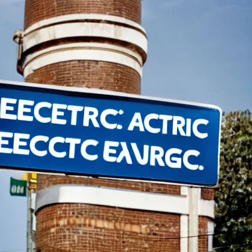 Image similar to a street sign that says Electric Avenue