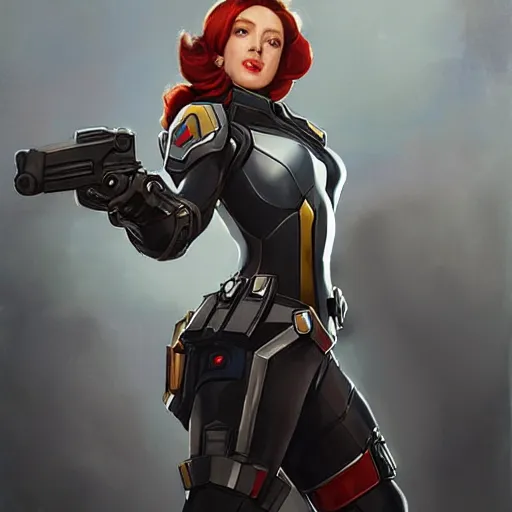 Image similar to greg manchess portrait painting of fully armored cap america aka black widow as overwatch character, medium shot, asymmetrical, profile picture, organic painting, sunny day, matte painting, bold shapes, hard edges, street art, trending on artstation, by huang guangjian and gil elvgren and sachin teng