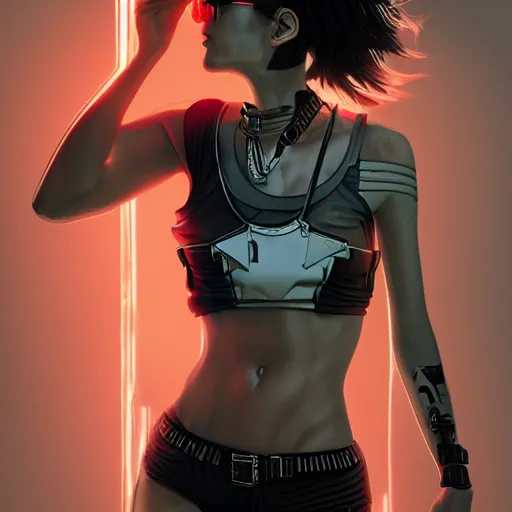 Prompt: cyberpunk woman, cigarette dangling, grenade in hand, graphic illustration by jason chan, ultradetailed, 8 k