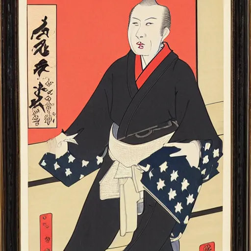 Image similar to ukiyo-e portrait of united states senator henry clay