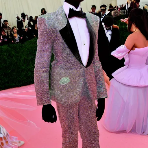 Image similar to photo of bugs bunny at the met gala