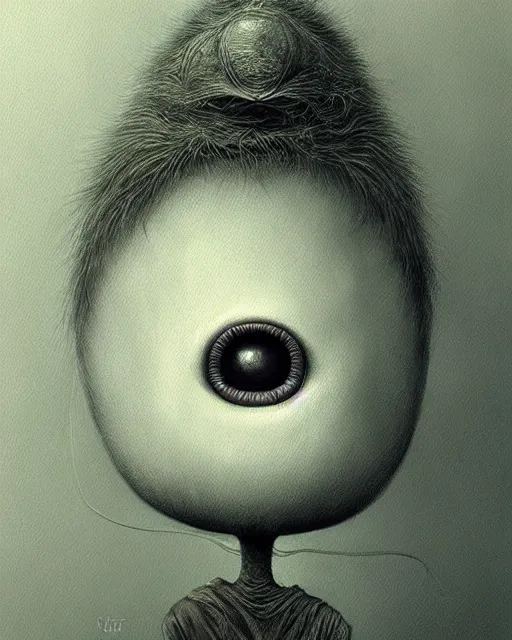 Image similar to a surreal painting of a strange creature by anton semenov