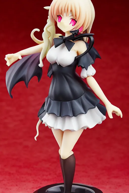 Prompt: figurine of the devil wearing an elegant summer blouse, personification, embodiment of concept, symbolization, official store photo, commercial photo, featured on amiami, lovecraftian, 8 k, 8 5 mm, beautiful composition, smooth curves