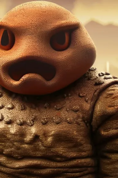 Image similar to very very intricate photorealistic photo of a goomba in an episode of game of thrones, photo is in focus with detailed atmospheric lighting, award - winning details