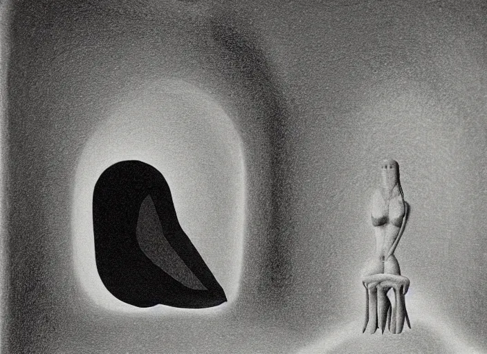 Prompt: imprisoned ancient eldritch female goddess by gertrude abercrombie