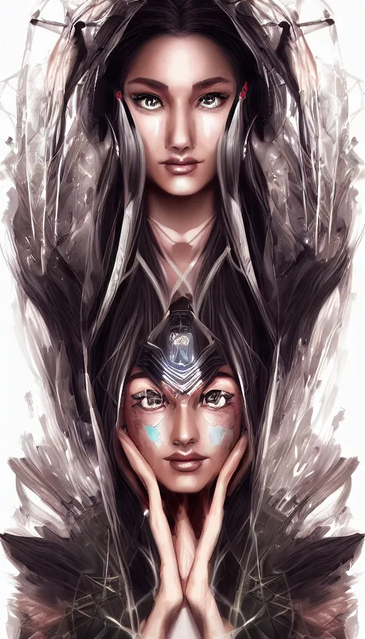 Image similar to portrait of a digital shaman, by artgerm