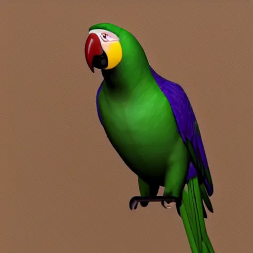 Prompt: a parrot screaming centest, concept art, trending on artstation 3D.