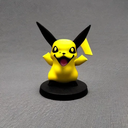 Image similar to photograph of tabletop mini of pikachu in warhammer 4 0 k armor, 8 k