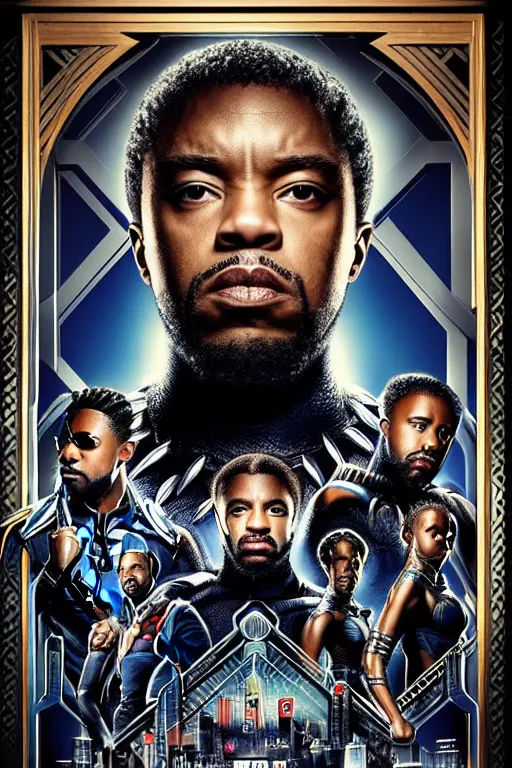 Image similar to portrait of a gay caucasian marvel black panther, award winning portrait