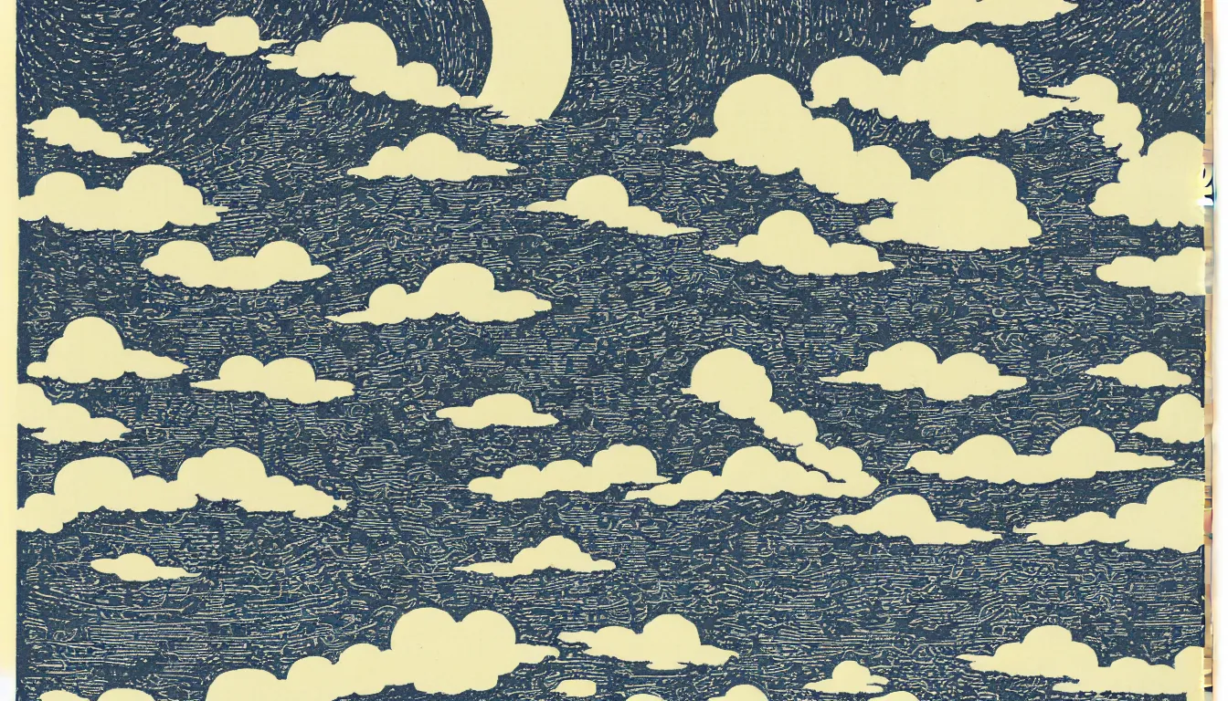 Image similar to stairway to heaven by woodblock print