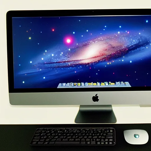 Prompt: Product image of a powerful Apple gaming iMac released in the year 2000