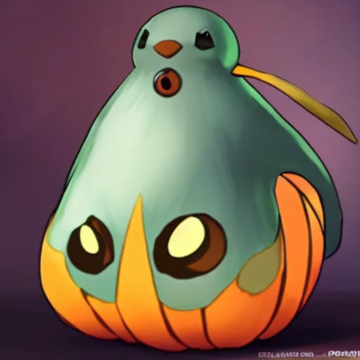 Image similar to A pokemon that looks like a A beetle with a pumpkin-like shell that causes storms when it takes off，Trending on art station. Unreal engine.