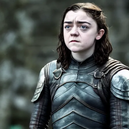 Image similar to muscular maisie williams as arya stark showing her abs, glisten, high resolution, hard light, cnn, afp, reuters