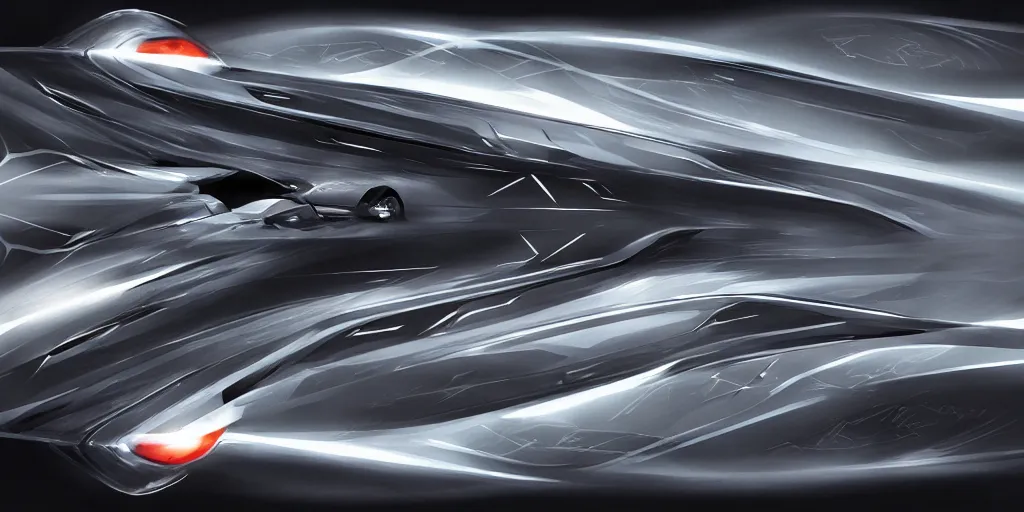 Image similar to chevrolet concept art warp speed space stars