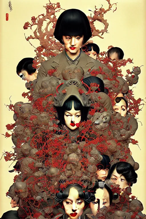 Image similar to 🔞🤡🤼, dynamic lighting, symmetrical dimension, rotary, 8 0 0 mm, depth detailed, by bambang nurdianshyah, garis edelweiss, roby dwi antono and ayami kojima, takato yamamoto, barclay shaw, karol bak, yukito kishiro, norman rockwell