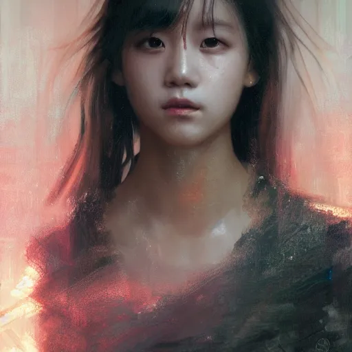 Image similar to jisoo of blackpink, hyperrealistic portrait, bladerunner street, art of elysium by jeremy mann and alphonse mucha, fantasy art, photo realistic, dynamic lighting, artstation, poster, volumetric lighting, very detailed face, 8 k, award winning