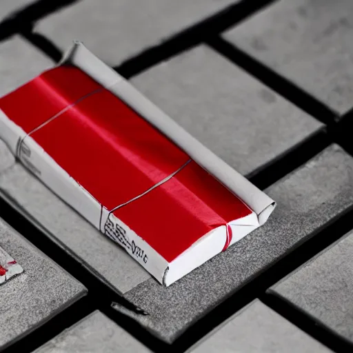 Prompt: a pack of cigarettes but it's beacons inside, product photography