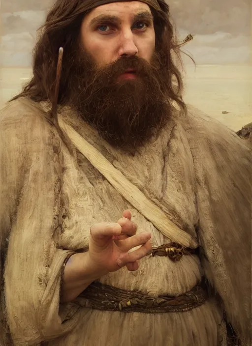 Prompt: gimli. orientalist portrait by john william waterhouse and james gurney and theodore ralli and nasreddine dinet, oil on canvas. cinematic, hyper realism, realistic proportions, dramatic lighting, high detail 4 k