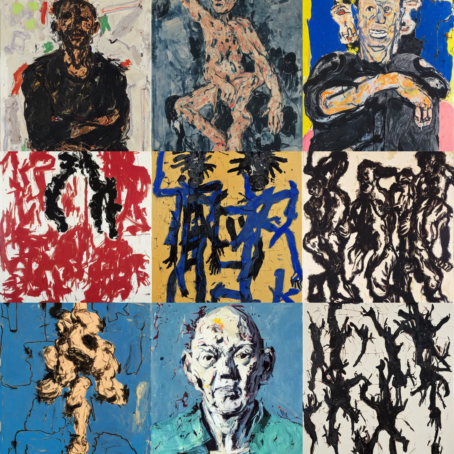 Prompt: an artwork by georg baselitz