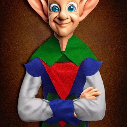 Prompt: elf einstein portrait