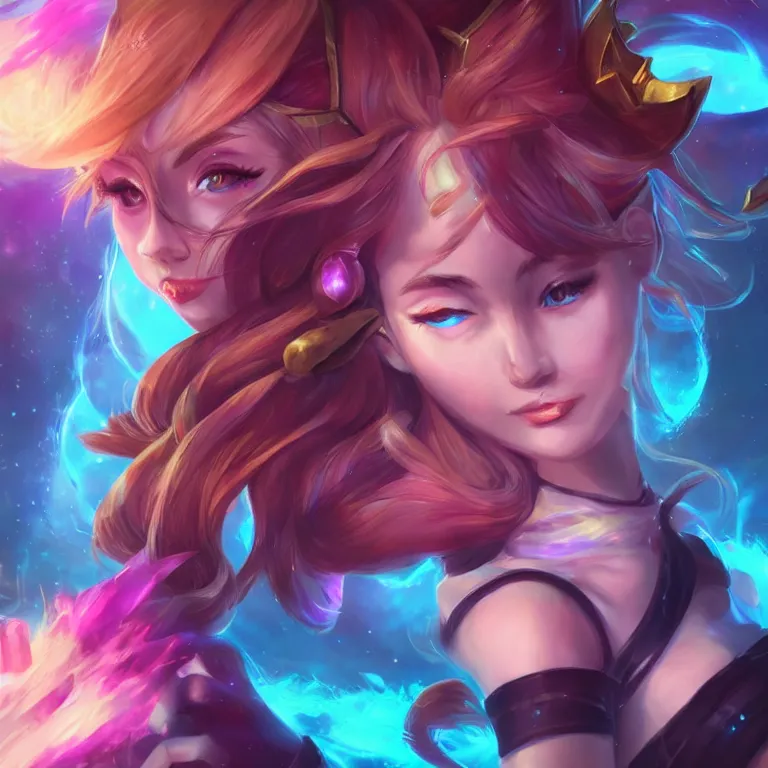 Image similar to Trending on ArtStation, League of Legends, Star Guardians, Portrait